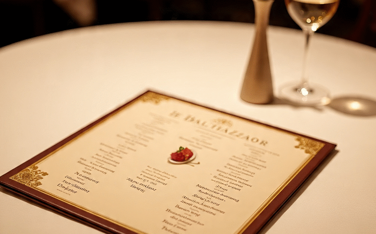 Menu le Balthazar