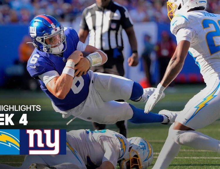 Los Angeles Chargers vs New York Giants Match Player Stats